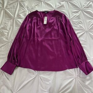 White House Black Market Magenta Blouse